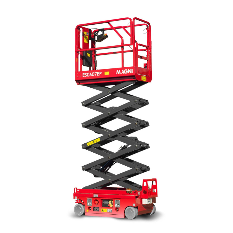 piattaforma aerea verticale magni rossa da 6mt