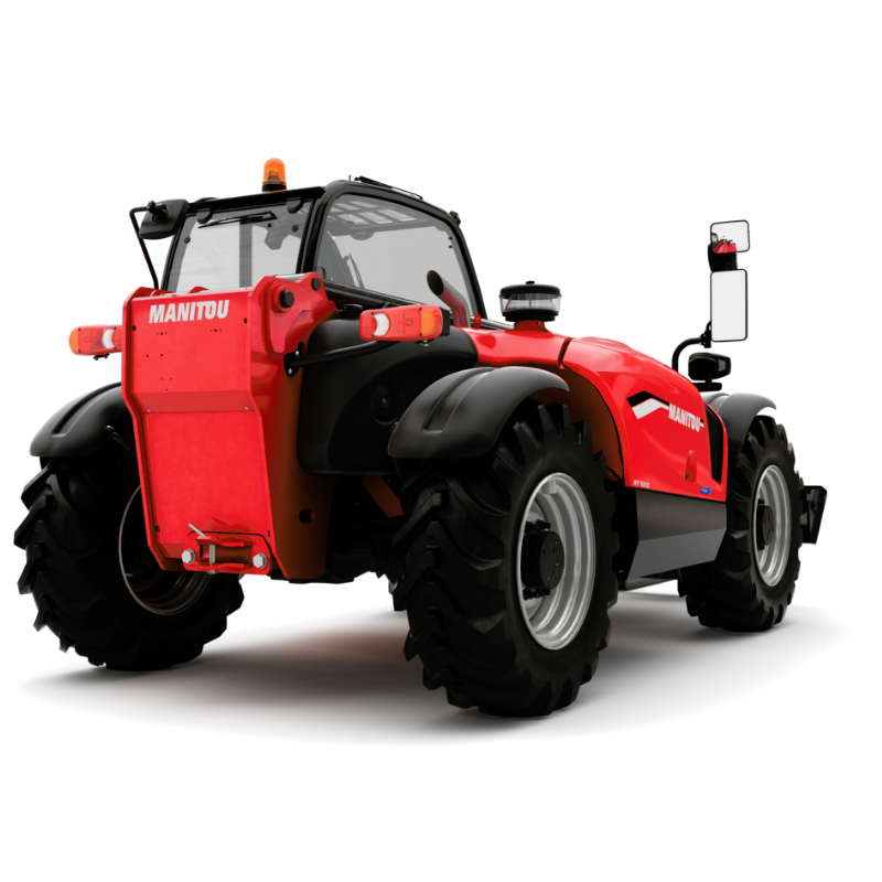 elevatore telescopico fisso 6 mt Manitou rosso e nero